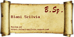 Blasi Szilvia névjegykártya