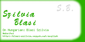 szilvia blasi business card